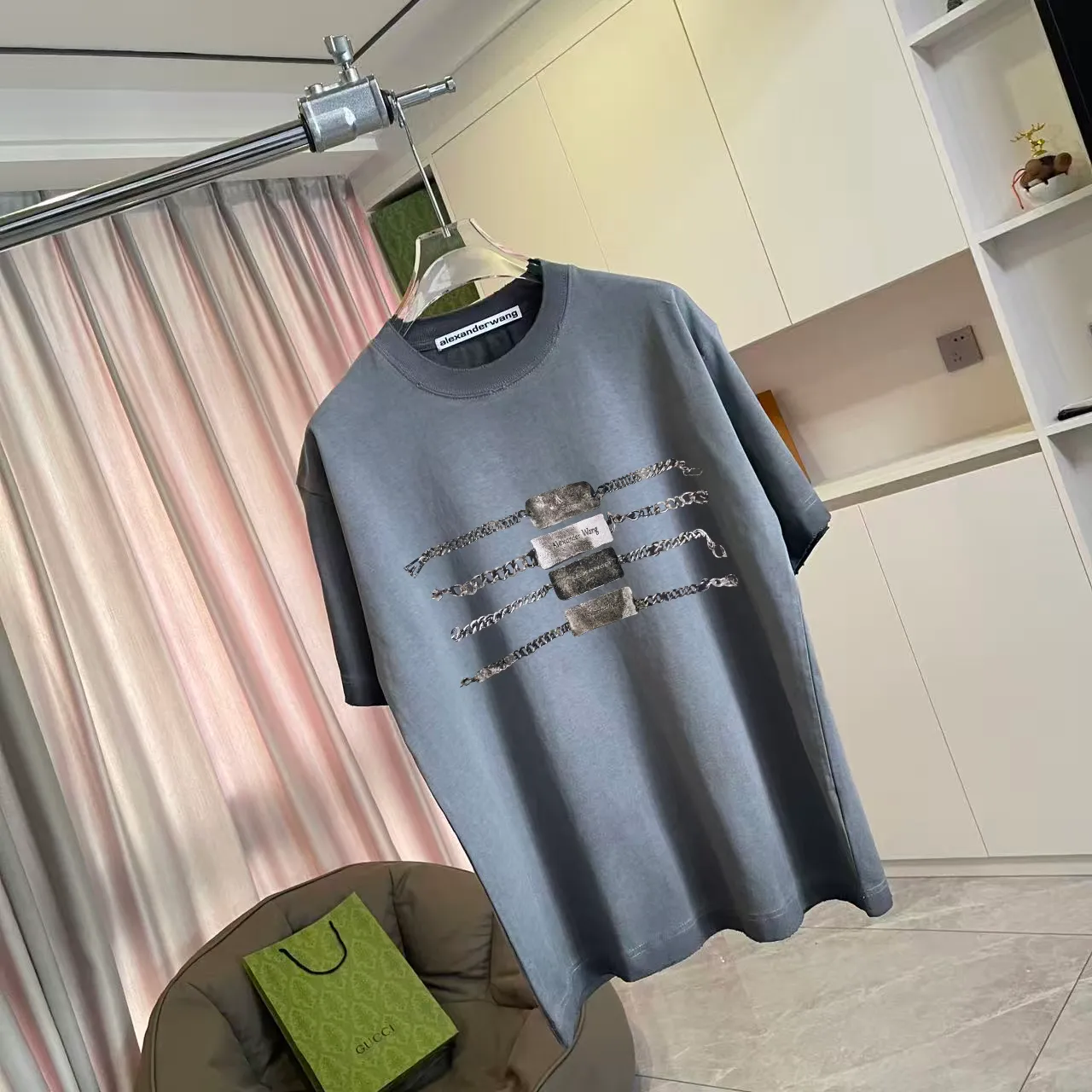 *alexanderwang 2026 New Arrival logo g T Same Style Size：S M L XL XXL ：Black Purple Gray